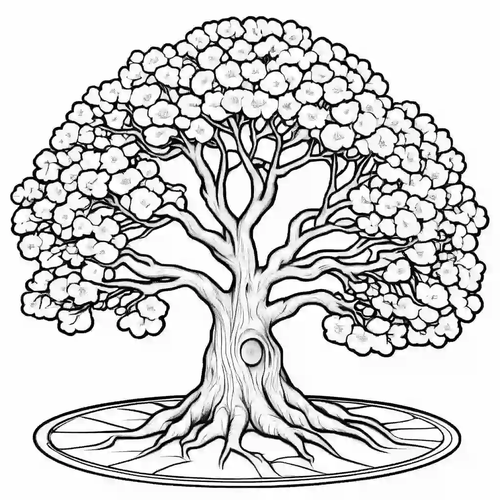 Flowering Tree coloring pages